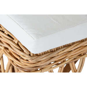 Sedia in Rattan 47x58x90 con Cuscino Naturale - Product Image 3