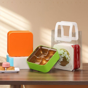 162*162*72Mm Biểu Tượng Tùy Chỉnh Hộp Thiếc Vuông Bánh Cookie Sô Cô La Kim Loại Hộp Thiếc Rỗng Thực Phẩm Cấp <span class=keywords><strong>Container</strong></span> Cho Bao Bì - Product Image 5