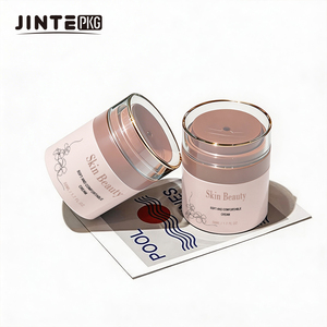 Vente en gros de pots en plastique acrylique vides pour crème cosmétique de 15 ml, 30 ml, 50 ml, marque CAP JINTE, modèle JTC23, forme cylindrique, sérigraphie - Product Image 1