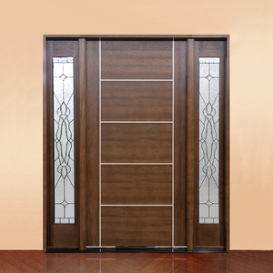 Porte Esterne in Legno Compensato per Case Moderne, Appartamenti e Ville, Design di Porte Principali in Legno di Teak - Product Image 4