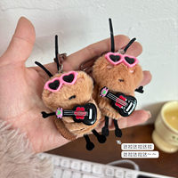 Peluche de dessin animé petite cafard, collection de fête, mignonne cafard-guitare, décoration suspendue, cadeau pour étudiant, couple, petite amie