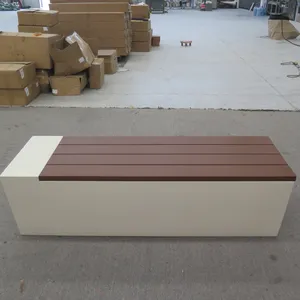 Factory Inspection Outdoor Patio Furniture Waterproof Metal Park Bench Seats Wood Long Chairs Modern Bench