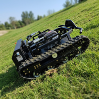 Tondeuse à pente télécommandée sur chenilles à essence pour bordures routières et terrains en pente