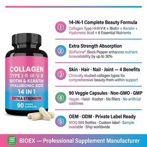 Suplemento de Péptidos de Colágeno Puro Biolex para una Piel Radiante y Cabello Saludable, Apto para Dietas Keto y <span class=keywords><strong>Paleo</strong></span>, 60 Cápsulas, OEM, ODM, Marca Privada, Venta al Por Mayor - Product Image 5