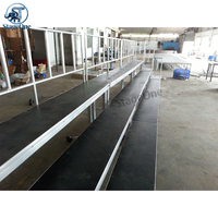 Scène de chorale modulaire à pieds fixes en alliage d'aluminium, stable, avec une capacité de charge de 1000 kg, pour événements scolaires et compétitions