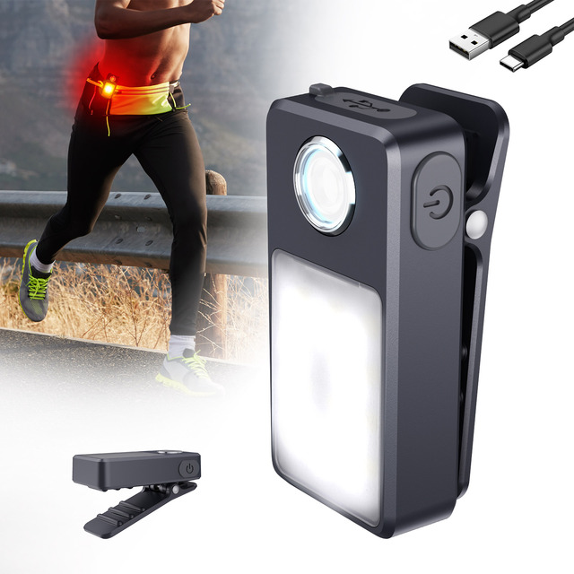 OEM Logo Print 13 LEDs Portable Security LED Shoulder Light IPX7 Waterproof Rechargeable Runner Safety Warning LED Walking Light
