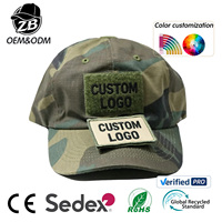 Gorra de Béisbol Táctica de Camuflaje Personalizada con Parche de Velcro, Gorra de Béisbol de Camuflaje con Cierre a Presión para Campamento, Senderismo y Deportes