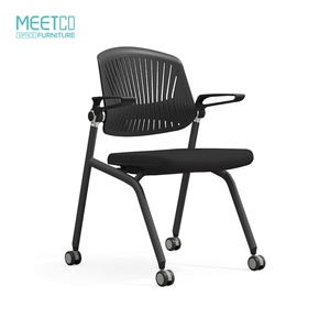เก้าอี้สำนักงานดีไซน์ทันสมัยสำหรับห้องประชุม เก้าอี้พลาสติกมีพนักพิงสำหรับผู้มาเยี่ยมชม เหมาะสำหรับห้องฝึกอบรมหรือห้องประชุม - Product Image 3