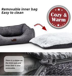 Holesale-camas con logotipo personalizado para mascotas, accesorios de tela jacquard para perros con alfombrilla suave de felpa corta - Product Image 6