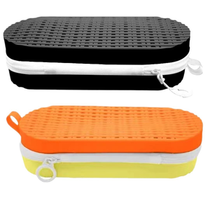 Portable Lightweight Fashion Silicone Makeup Bag with <b>Soft</b> Handle Durable Waterproof Cosmetic Pouch and Zipper Closure - Product Image 5