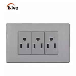 220V/110V Outlet Plate Cover Screwless Electrical Interruptor Wall Plate Sockets And Switches For Usa