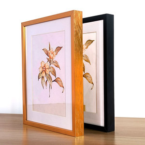 Custom Narrow <strong>Gold</strong> Aluminum Alloy Picture <strong>Frame</strong> Wall <strong>Square</strong> Metal Photo <strong>Frame</strong> A2 Size Poster <strong>Frame</strong> with Glass Materials - Product Image 1