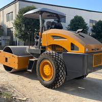 Compacteur de sol vibrant à tambour statique simple CE 4, 6, 10, 12 tonnes, moteur diesel Changchai Yanmar Euro 5, avec support sur patins