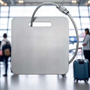 Étiquettes de bagages en métal personnalisées en gros, étiquettes nominatives, cadeaux promotionnels, étiquettes de voyage, logo gravé au laser, anti-perte, résistantes à l'eau - Product Image 3