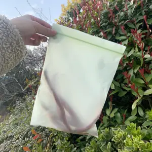 定制可堆肥食品级拉链可重复密封袋pa生物可降解拉链袋用于服装包装