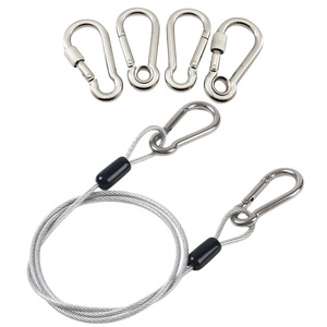 Acier inoxydable 316 Marine ressort crochet mousqueton fileté douille de sécurité arrêt 80x8mm mousqueton Yacht bateau matériel accessoires - Product Image 3