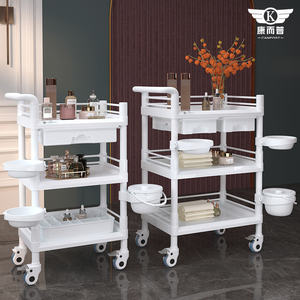 Poignée élargie Salon de beauté Spa professionnel en plastique beauté chariot avec tiroir roue universelle main véhicule - Product Image 4