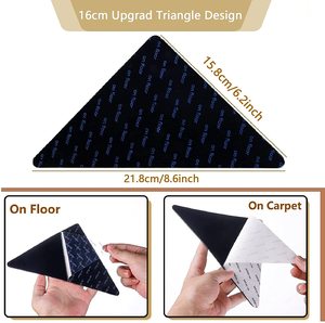 Hardwood <b>Floor</b> Rug Tape Adhesive <b>Stickers</b> for Area Rugs Non-Slip Reusable & Washable Grippers Home Use - Product Image 6