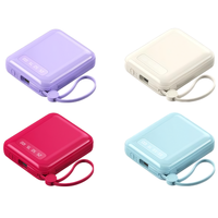 2025 nouveau porte-clés 5000mAh chargeur Portable miroir batterie externe 10000mahh avec câbles et plomb