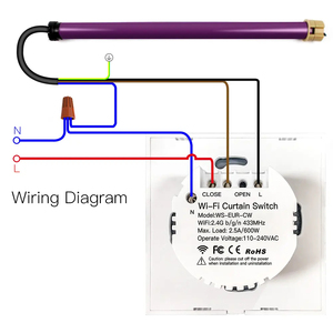 KERUI-Interruptor de cortina inteligente Tuya para el hogar, interruptor eléctrico de pared para el hogar, inalámbrico, Google Home, <span class=keywords><strong>Alexa</strong></span> Voice - Product Image 4
