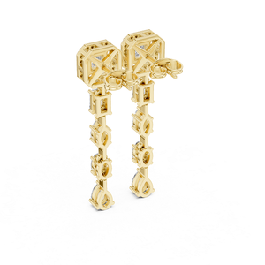 Pendientes de Diamantes con Corte Elegante para Mujer en Oro, Diamantes Cultivados en Laboratorio, Joyería Fina para Ocasiones Especiales y Bodas - Product Image 4