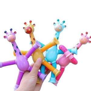 Juguete Unisex Zhiqu, Jirafa Telescópica con Succión, Rompecabezas Creativo de Dibujos Animados, Novedoso con Efectos Luminosos Variados, Juguete de Plástico - Product Image 1