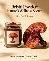 KLIFE Poudre de Reishi biologique de qualité alimentaire USDA & UE 80 Mesh