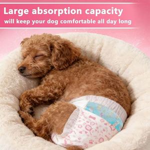 Couches jetables pour chien, couches pour chien femelle, super absorbantes, petites couches pour chien femelle pour l'excitation post-chauffe et l'urination - Product Image 1