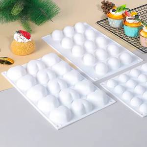 MUYULINS Moule à gâteau en silicone 3D, mini truffe, 15 cavités, boule ronde - Product Image 5