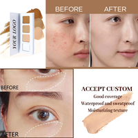 Palette de Maquillage Professionnelle Végane à Marque Blanche : Correcteur Mat Crémeux Couvrance Totale, Bronzer et Fond de Teint Contour Visage