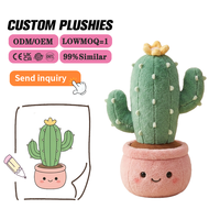Peluche personnalisée en forme de cocotier, fabrication OEM/ODM, jouet en coton PP brodé, animal en peluche doux, faible MOQ