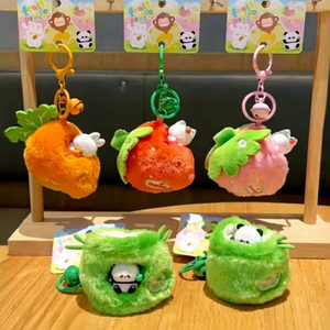Llavero de peluche, Muñeco de peluche adorable de presionar y jugar, Colgante para bolso, Regalo festivo, Venta al por mayor - Product Image 1