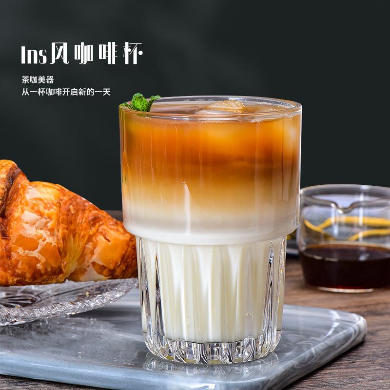 10oz Stackable thickened glass Nordic restaurant usd coffee water cup