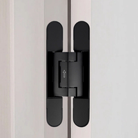 Bisagra Invisible de Aleación de Zinc para Puerta, Apertura Cruzada de 180 Grados, Ajustable, Plegable, Resistente, para Puertas Exteriores