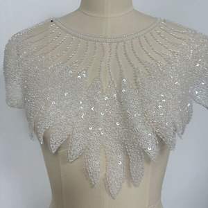 Shan tamaño libre mujer oro <span class=keywords><strong>plata</strong></span> lentejuelas boda chal mujer negro <span class=keywords><strong>Bolero</strong></span> señora Sexy boda <span class=keywords><strong>fiesta</strong></span> capa - Product Image 2