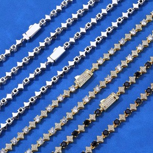 Collier Chaîne Tennis VVS1 Moissanite pour Hommes et Femmes en Argent Sterling 925, Bijoux Hip Hop Iced Out, Sur Mesure, Passe le Testeur de Diamant Bli - Product Image 5