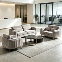 Ensemble de canapés en velours de luxe moderne avec pieds en métal doré, canapé 2 places pour salon, bureau, salle de séjour, meubles de maison