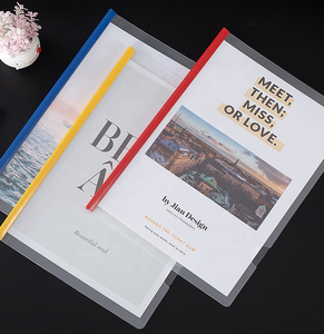 <strong>A4</strong> <strong>PP</strong> Transparent <strong>Report</strong> Book Cover Document <strong>File</strong> Folders With Colorful Sliding Bar - Product Image 3