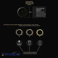Shineknot para Interruptor Inteligente Zigbee, Control Remoto Metálico, Regulación de Intensidad, Mezcla de Colores, Música, Rotación 360°, Wi-Fi Inalámbrico para Mesh