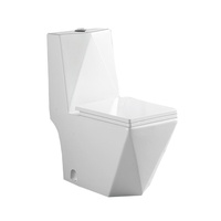 Offre Spéciale – WC Monobloc de Luxe au Design Moderne avec Double Chasse d'Eau, Siphon en P et Siphon en S, Abattant à Fermeture Douce, Ensemble Cuvette de Toilettes en Céramique pour Salle de Bain
