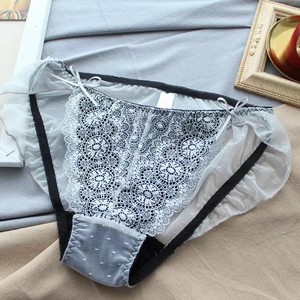 Culottes sexy en dentelle et résille de style japonais pour femmes, culottes string transparentes de style japonais grande taille pour jeunes filles. - Product Image 3