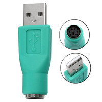 Konverter Adaptor PS2 Female ke USB Male, Adaptor PS2 Female, Adaptor Keyboard dan Mouse, Konverter PS2