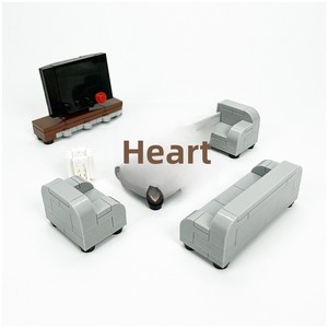 Juego de Muebles de Bloques de Construcción MOC 2026 de Tendencia: Sofá y Mesa de TV para Sala de Estar, Modelo de Ensamblaje DIY, Juguete para Niños, Regalo - Product Image 6