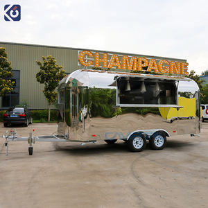 Tam mutfak kahve barbekü gıda kamyon arabaları ile lüks paslanmaz çelik mobil gıda römorkü ikram servisi treyleri gıda vagon - Product Image 3