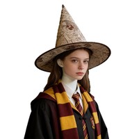 Chapeau Magique de Tri pour Halloween, Accessoire de Cosplay, Chapeau de Sorcier, Vêtement de Sorcière, Cosplay