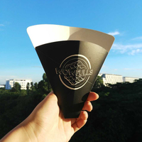 Portaconos de Papel para Helado Personalizado, Cono para Waffle de Burbujas con Impresión de Logotipo
