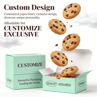 Boîte à biscuits personnalisée avec logo imprimé, emballage de boulangerie avec boîte en papier pour biscuits