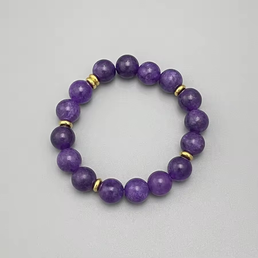 Bracelet en charoïte dorée
