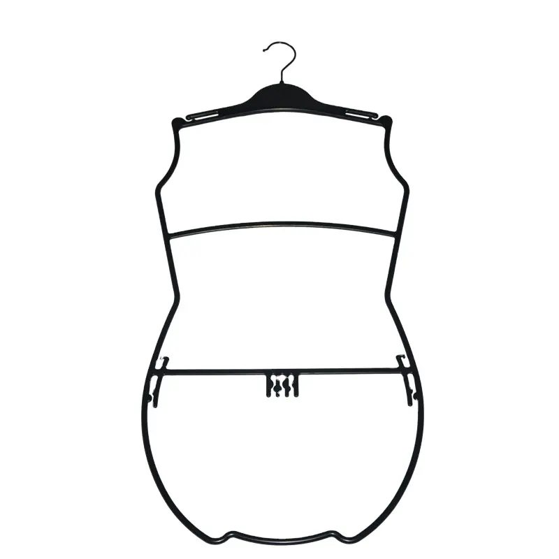 Traje de baño de plástico negro Sujetador Secado Loop Hang Bodysuit Mujeres Swimshort Lencería Bodi Body Shape Bikini Traje de baño Percha