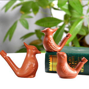 Silbatos de agua vintage con forma de pájaro, Ocarina de arcilla, Canto de pajarito, Chirridos de cerámica, Juguetes para la hora del baño de niños, Venta al por mayor - Product Image 2